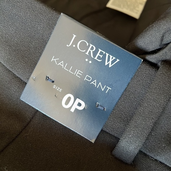 J. Crew Factory Petite Kallie straight leg pant BO900 Black 0P 0 - Picture 7 of 8